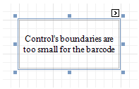 Control's boundaries are too small for the barcode